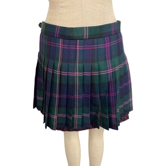 Vintage Sara Berman Plaid Tartan Kilt Skirt M - Picture 6 of 10